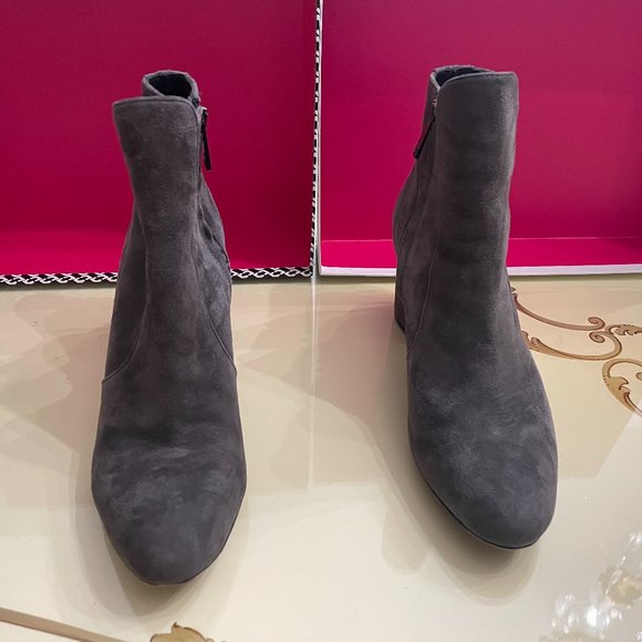 Diane von Furstenberg Lari 8.5 dark grey suede bootie - Picture 4 of 8